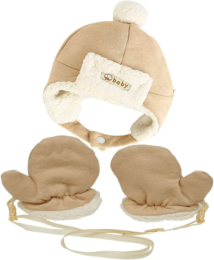 Baby Mittens Sherpa Lined Fleece 0-24 Months Winter image number 1