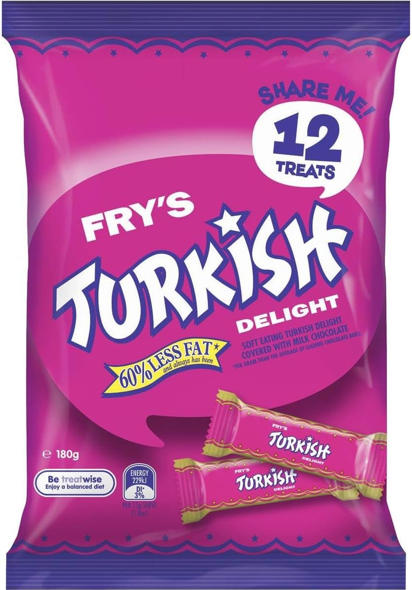 Cadbury Dairy Milk Frys Turkish Delight Chocolate Share Pack 180 G
