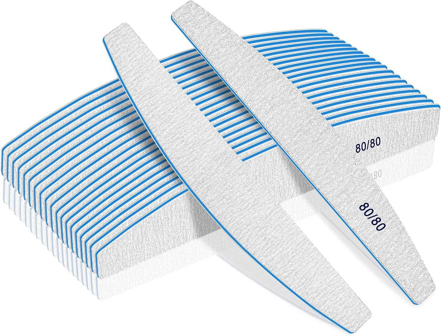 12 PCS Professional Nail File, 240/240 Grit Nail Files for Natural Nails Emery Boards Nail File Doubled Sides Washable Fine Grit Nail File Manicure Tools for Home and Salon Use image number 3