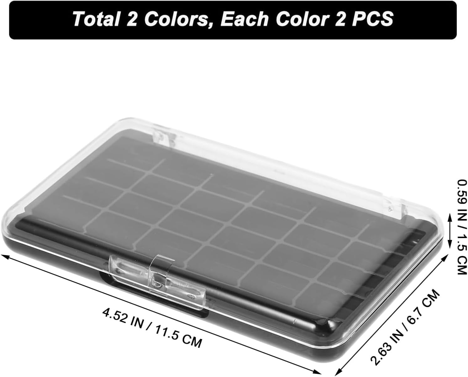 Tavvke 2 Pcs Empty Eyeshadow Palette with 24 Compartments, Reusable Cosmetic Organizer for Lipstick, Lip Balm, Eyeshadow, Blusher, Makeup Artist Storage Container image number 3