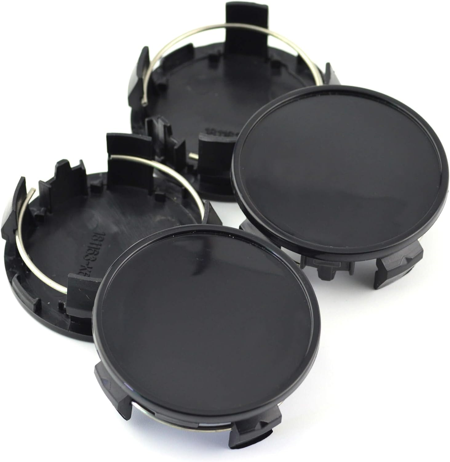 Set of 4 Hub Centre Caps Outer Diameter 62Mm, Clip Diameter 55.5Mm for 2004-2015 Corolla 2004-2007 RAV4 Black Wheel Center Cap image number 2