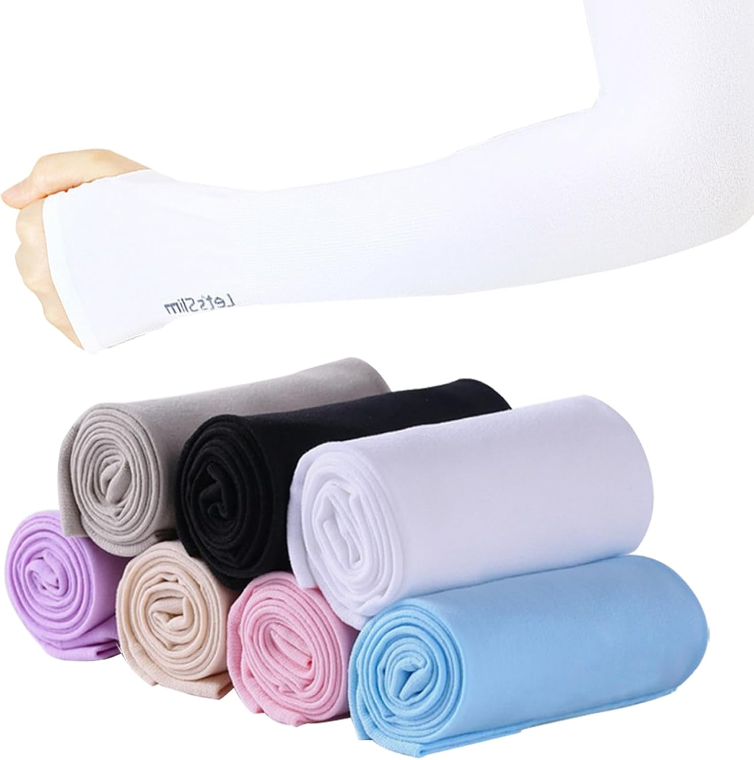 ASTIMESA Sleeves with Thumb Holes, Cooling Sleeves to Cover Arms, Compression Sleeve Shield Protector for Working. image number 6