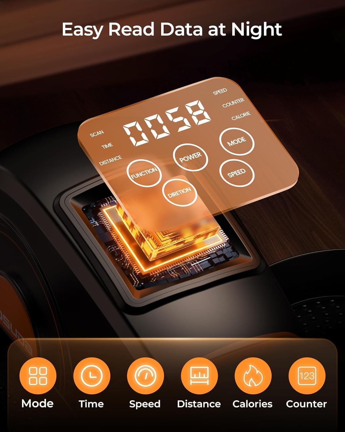 Under Desk Elliptical Machine Electric Ellipse Leg Exerciser for Seniors Fully Assembled Seated Pedal Exerciser