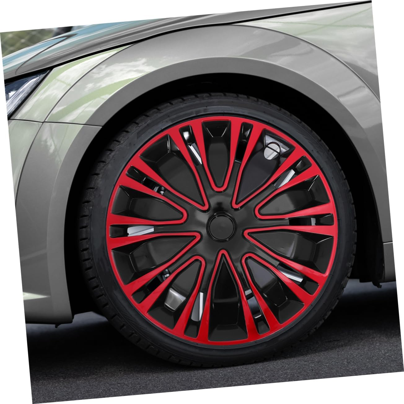 SEWOART Car Hubcaps 15 Inch Automotive Wheel Hub Covers Decorative Rim Covers Easy Install Wheel Hubcap Accessory