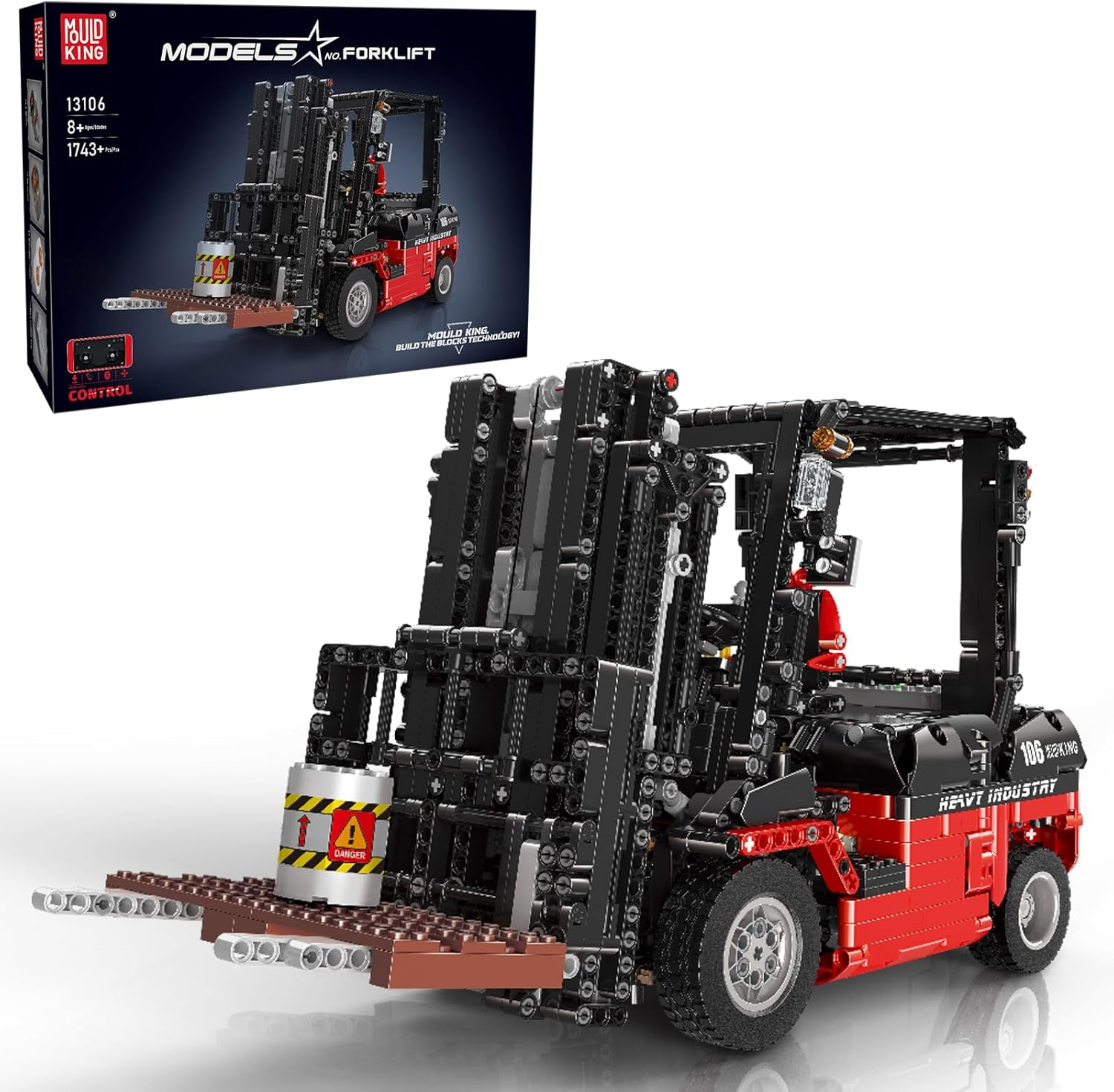 Mould King 13106 Technology Forklift Truck Car APP RC, Building Block Construction Model Kit, Adults Kids Toys MOC STEM image number 1