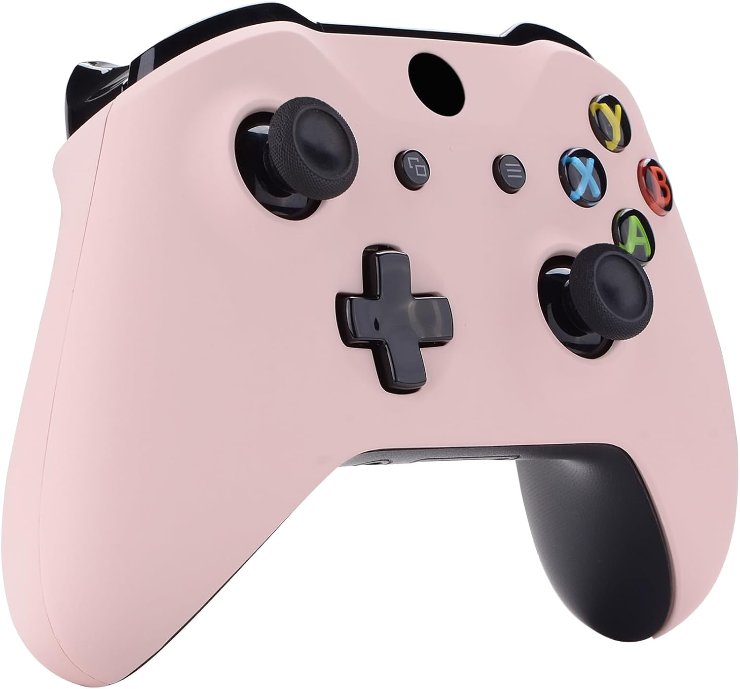 Extremerate Front Housing Shell + Side Rails Handles for Xbox One Controller (Model 1708), Cherry Blossoms Pink Replacement Faceplate Parts with Back Panels for Xbox One X & One S Controller - Chameleon Purple Blue image number 5