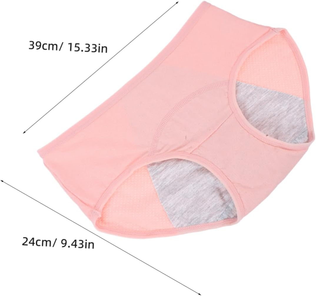 Leak Period Underwear for Women Soft Cotton Breathable Briefs Comfortable Hipster Style Leak Resistant Protection for Heavy Flow Days image number 3
