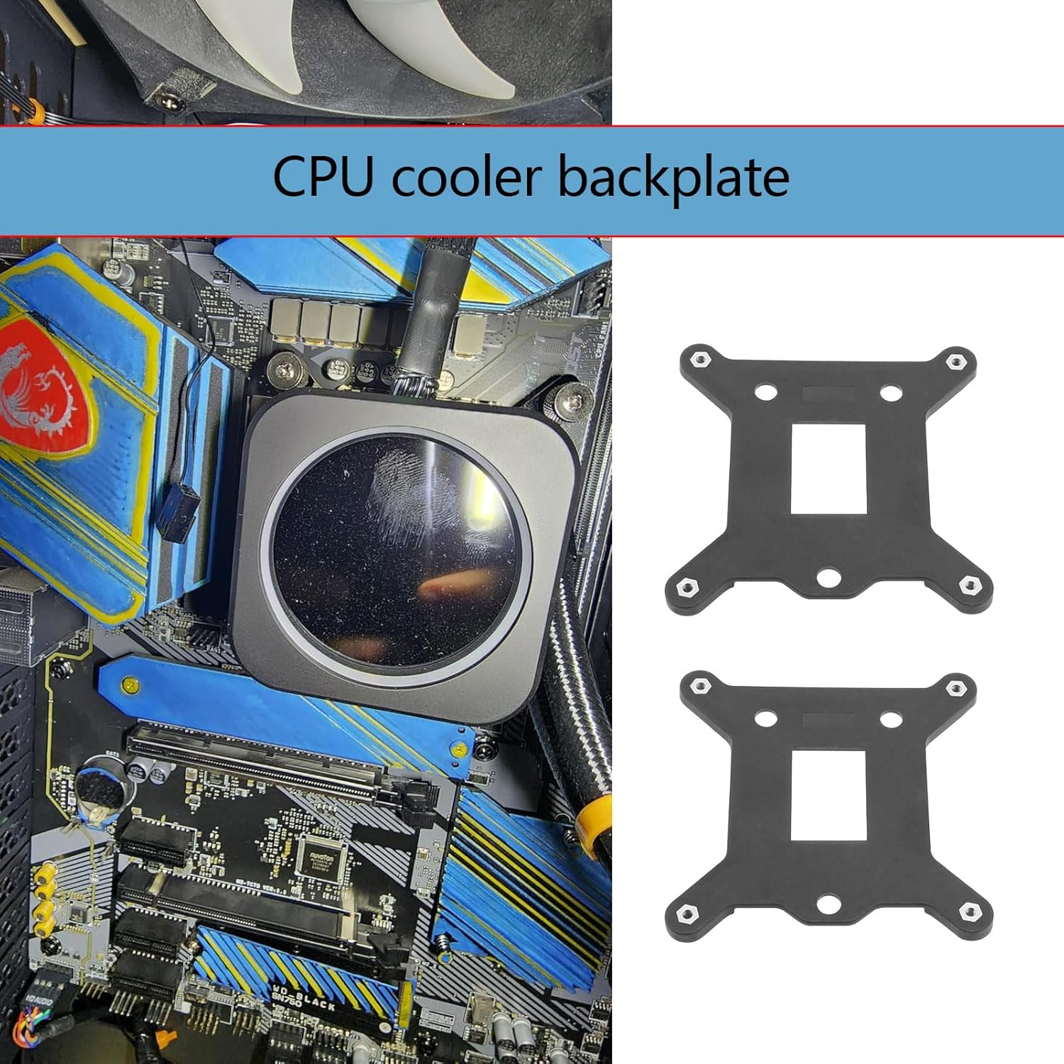 LT Easiyl 2Pcs CPU Cooler Mounting Bracket, LGA 1150/1155, 8.7Cm X 8.7Cm, Desktop, Server image number 3