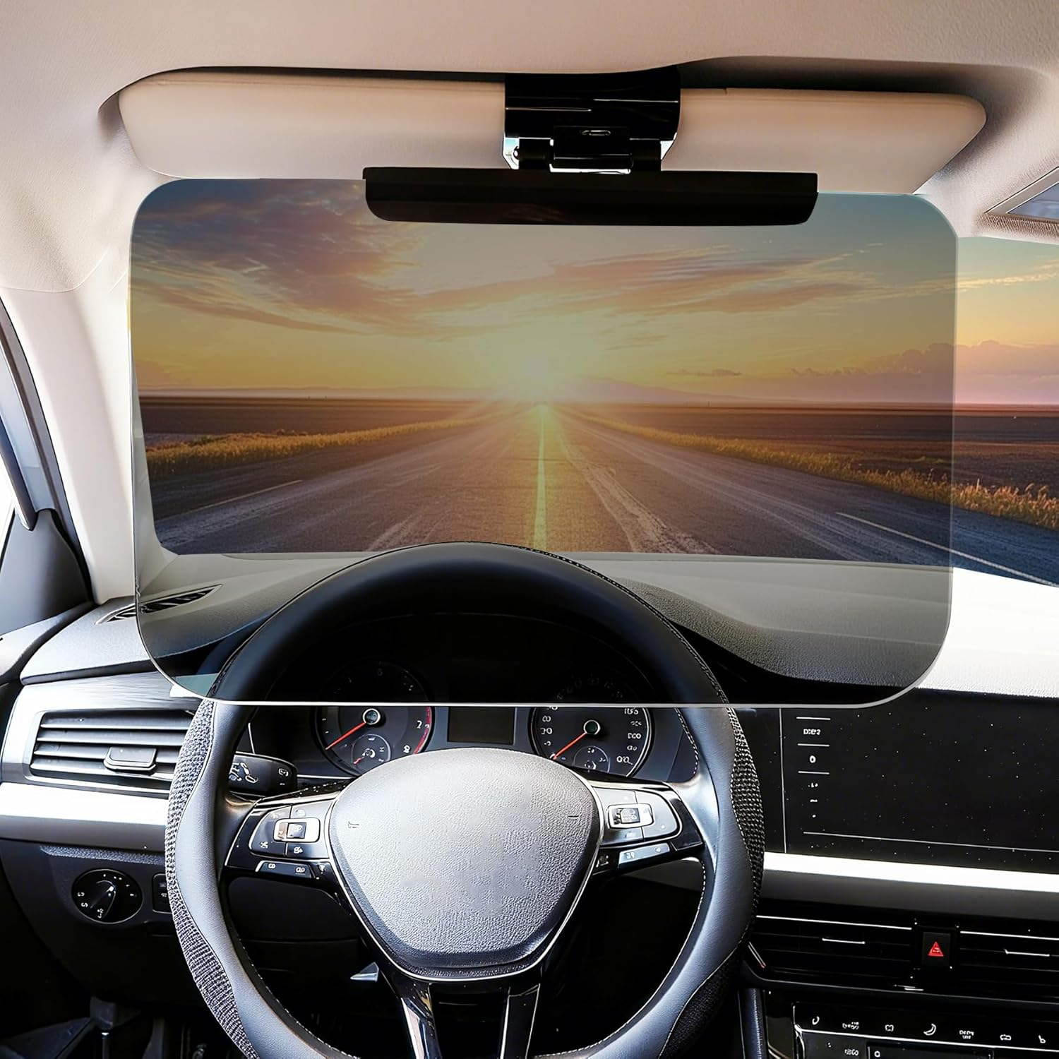 Car Visor Sunshade Extender, Adjustable Polarized Sun Visor Extender, Windshield Anti-Glare Uv-Filtering Sun Blocker for Safe Driving (Transparent) image number 2