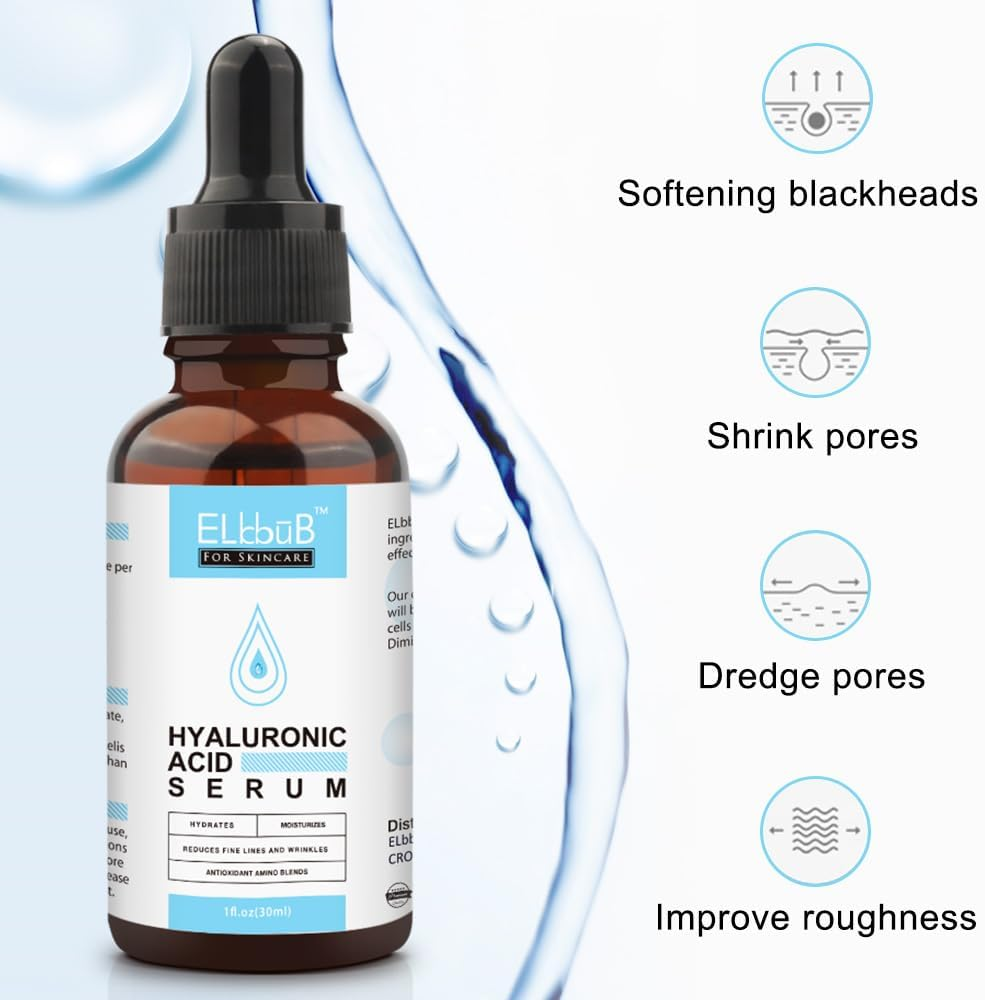 Hyaluronic Acid Serum for Face 30Ml | Anti-Aging Wrinkle Serum | Deep Hydration, Moisturizing & Firming | Smooths Fine Lines, Brightens & Softens Skin | Lightweight Fast Absorbing | Pack of 2 image number 1