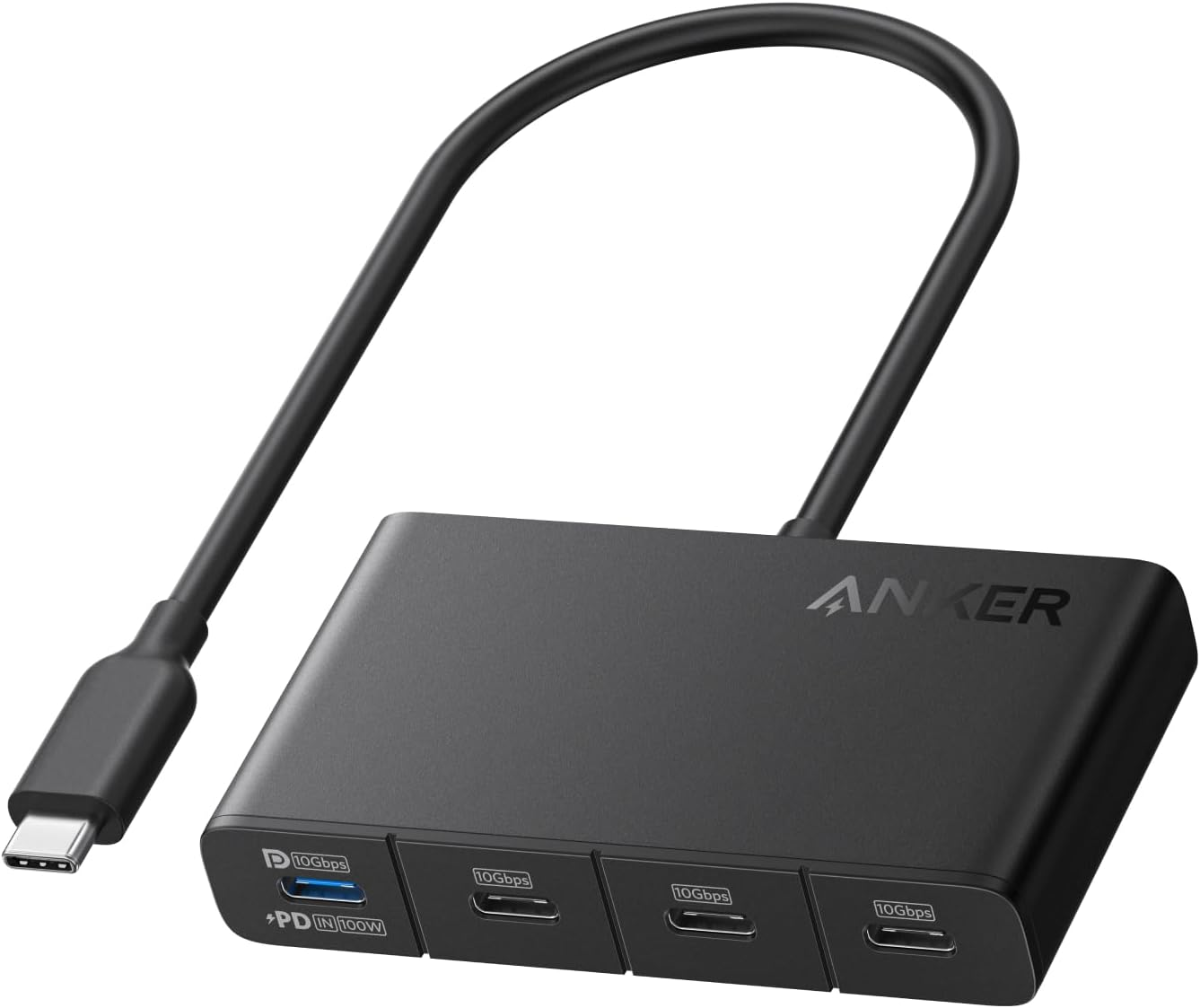 Anker USB-C Hub, Fast 10Gbps USB 3.2 Display Hub, USB-C to 4-Port Hub with 100W Max Pd-In for Macbook Pro, Ipad, Iphone 15, Surface Pro, Dell and More image number 3
