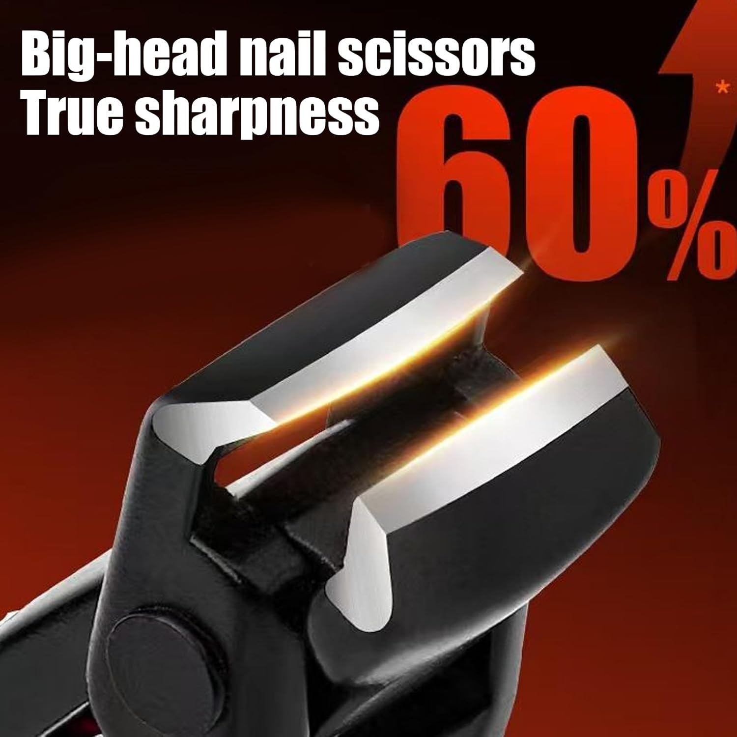 Qkbuza Large Toenail Clippers | Wide Jaw Opening Extra Large Toenail Clippers for Thick Nails | Stainless Steel Men Women Seniors Adults Toe Foot Nail Cutter Pedicure Travel Home - Black image number 4