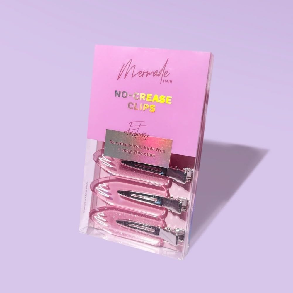 Mermade Hair No-Crease Clips 6-Pieces, Pink image number 4