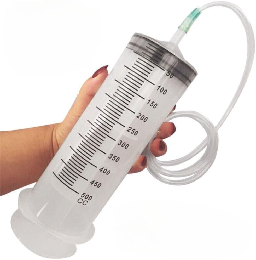500Ml Large Syringe with 32 Inch Tube and Needle, Sterile and Individual Sealed, Plastic Garden Syringe for Liquid, Paint, Epoxy Resin, Oil, Watering Plants, Refilling image number 6
