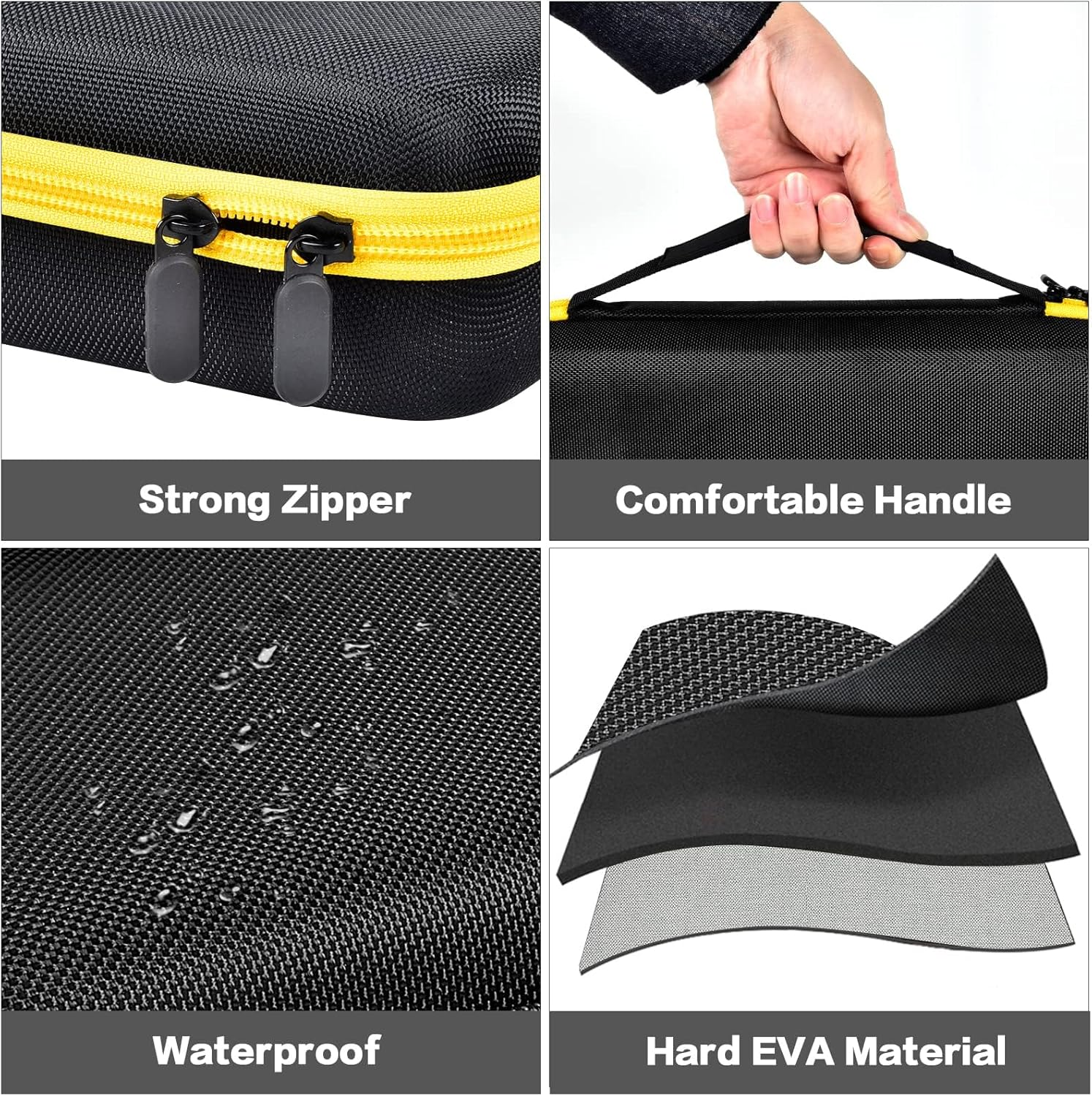 Case Compatible with Klein Tools VDV501-851 VDV500-123 VDV226-110 VDV427-300. Storage Carrying Travel Holder for Cable Tester for Scout Pro 3/ Tracer Probe/Wire Stripper and Accessories- Yellow Zipper image number 5