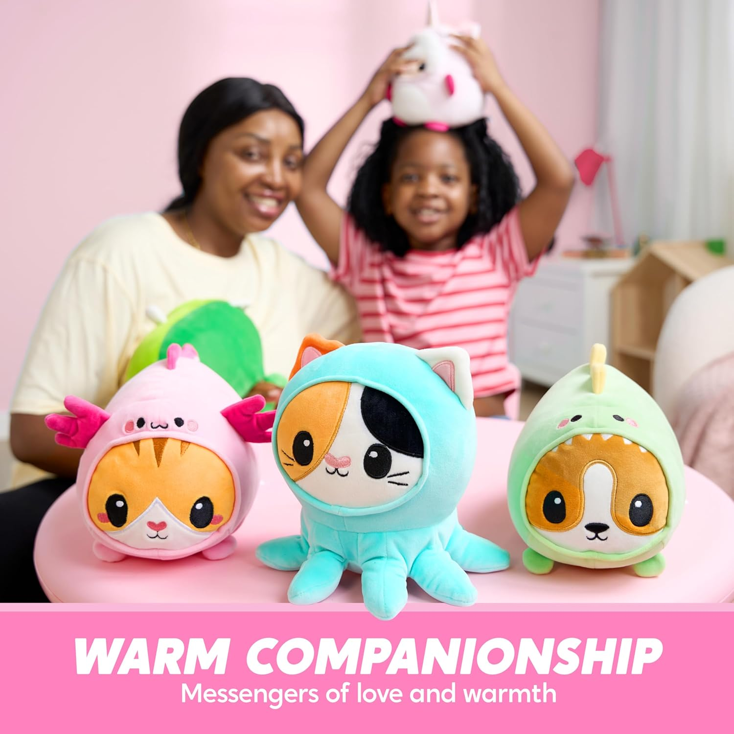 JOYIN Stuffed Animal, Kawaii Axolotl Cat Plush Toy, 11" Soft Plushie, Cute Pillow for Kids and Adults, Surprise Birthday Gift Boys and Girls (Catxolotl) image number 5