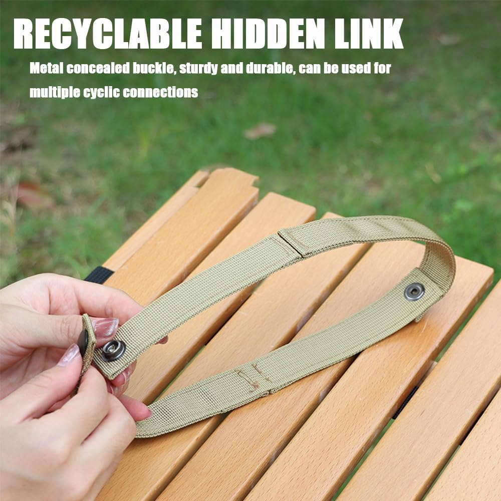 Tactical Molle Webbing Straps,Reusable Molle Webbing Straps, Attachment Snap Strap, Nylon Thumb Snap Straps Molle Adapter Straps for Backpack, Molle Panel Connectors Suitable for Men Women image number 5