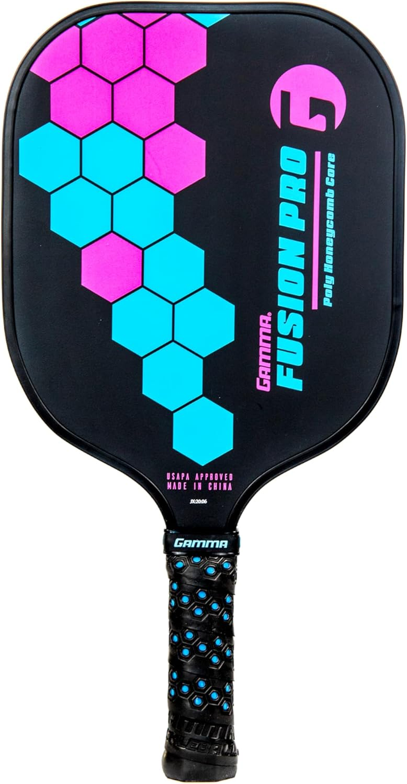 Gamma Poly Core Pickleball Paddle: Pickle Ball Paddles for Indoor & Outdoor Play - Textured Graphite or Composite Surface, Honeycomb Cushion Grip - USAPA Approved Racquet for Adults & Kids