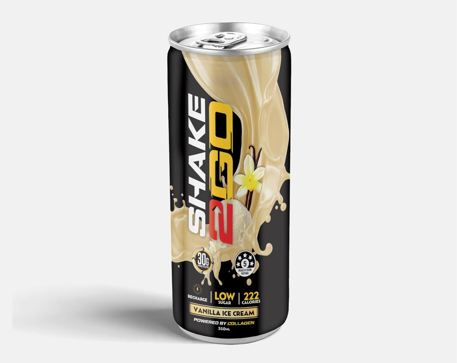 Optislim Shake2Go Ready-To-Drink Protein Shake, 30G Collagen Protein, Low Sugar, 19 Vitamins & Minerals, Healthy Energy Meal Replacement Sports Nutrition Drink (Pack of 10, Vanilla) image number 6