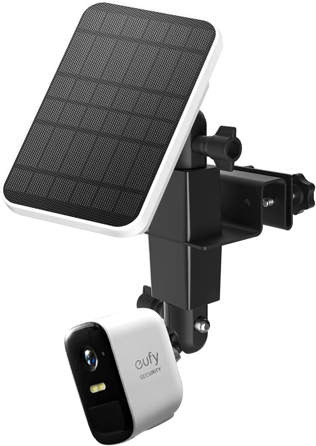HOLACA 2 in 1 Two-Way Gutter Mount for Eufy Cam 3(S330),S230,S220,E20/E40/Eufy2/2Pro/3C/2C Pro/Eufy E and Solar Panel- Arlo Accessories Outdoor Mount(1Pack Black) (Black) image number 1