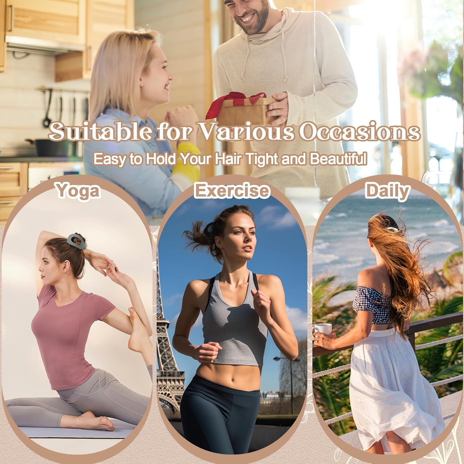 TZEKING Pack of 6 Hair Clips for Women, Flat Claw Clip, Thin Hair, Non-Slip Hair Clip, Strong Hold Side Hair Clips for Thick and Thin Hair image number 3