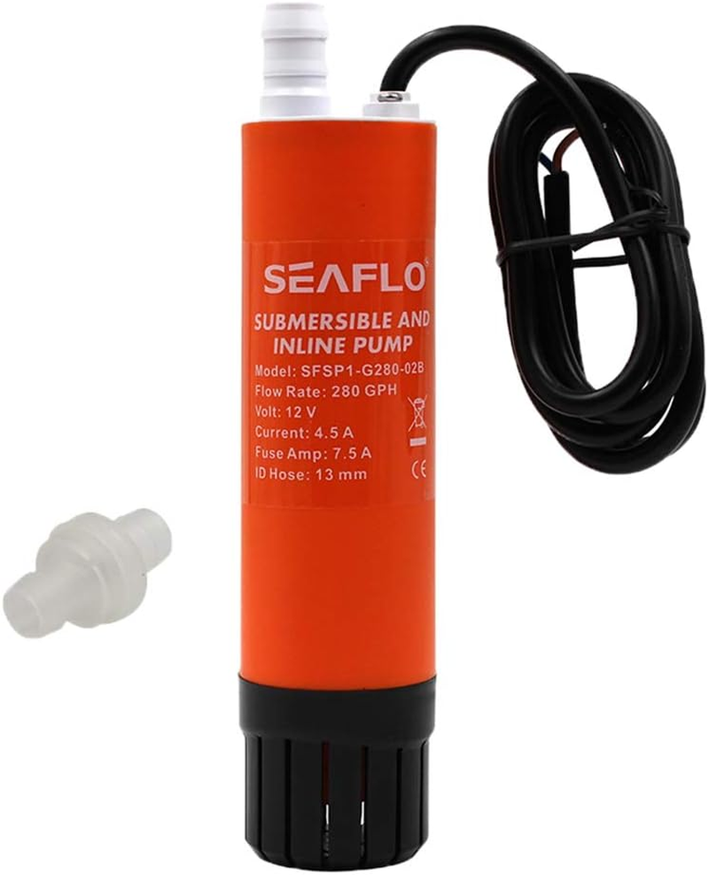 Submersible/Inline Water/Transfer Pump - 12V, 280 GPH for RV image number 2