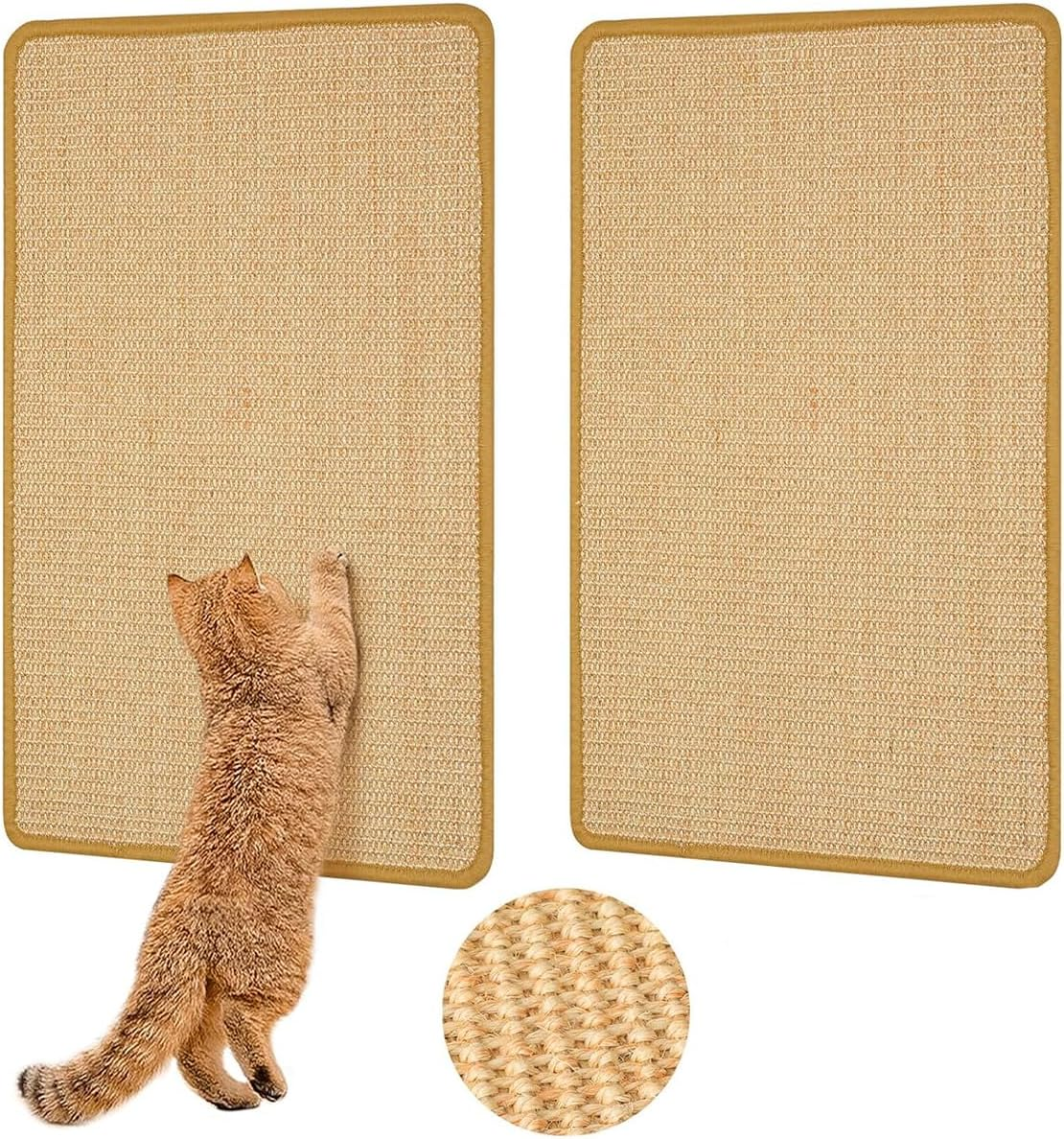 Cat Scratching Mat, Scratching Cardboard for Cats, Natural Sisal Scratching Mat, Cat Scratching Boards, Non-Slip Floor, Cat Scratching Furniture, Scratching Mat for Cats, Protects Carpets and Sofas image number 6
