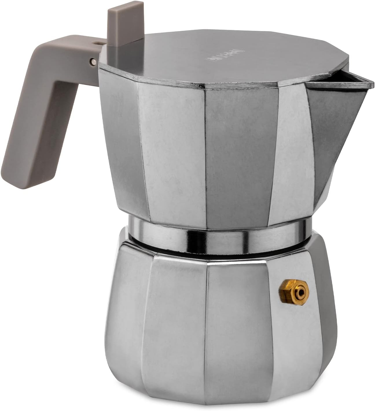 Alessi Moka Espresso Coffee Maker, 1 Cup, Grey