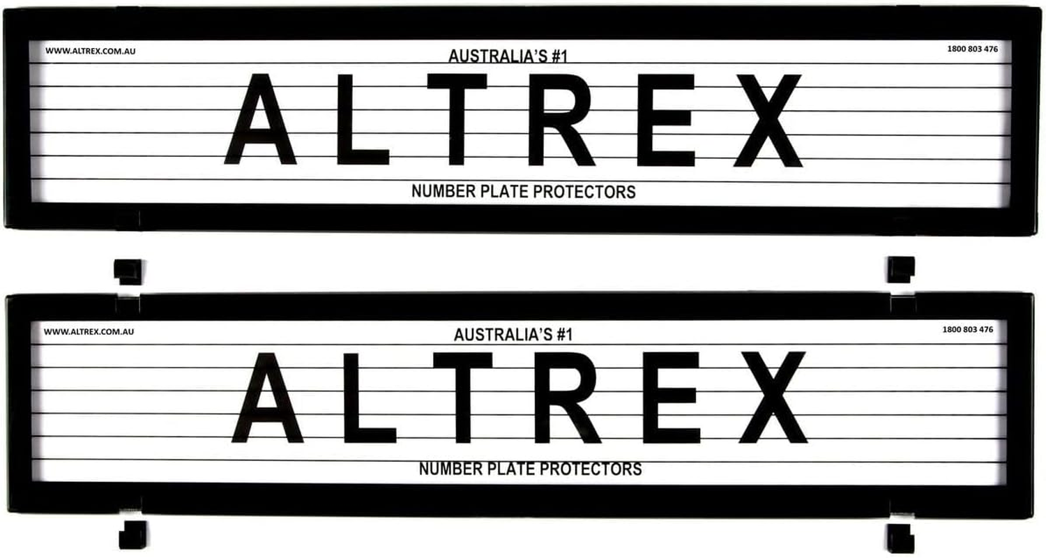 Altrex Number Plate Protectors - Ultimate European Black Lined 6LE image number 1