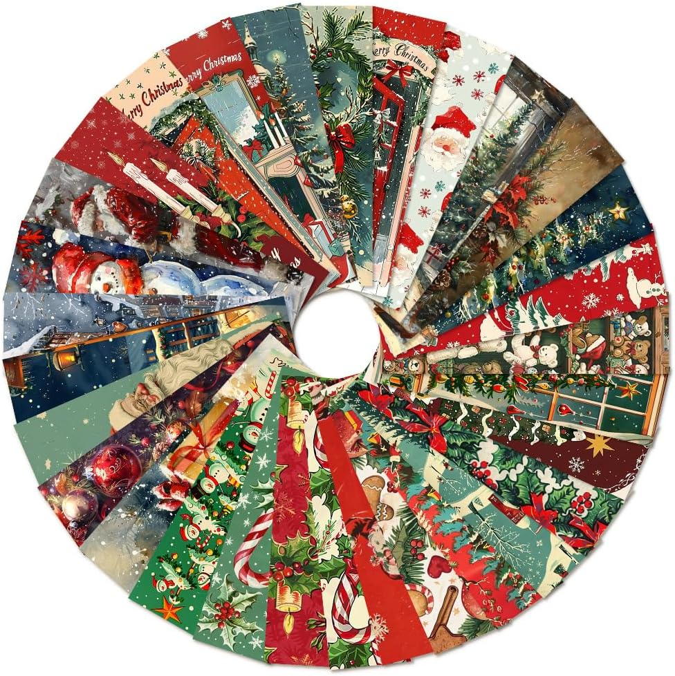 30 Pcs Christmas Bookmarks,Vintage Xmas Theme Paper Book Markers Xmas Page Clips,Creative Xmas Reading Paper Cards for Bedtime Stories Christmas Vacation Reading Family Book Study Breaks image number 3