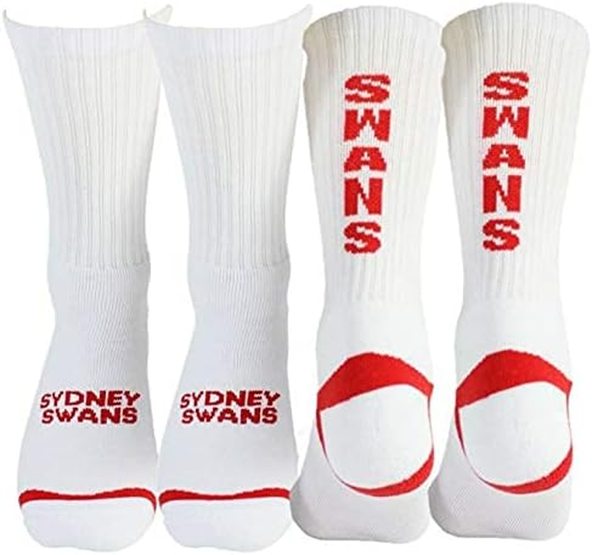 AFL Sydney Swans High Performance Airflow Mesh Sport Ankle Supporter Socks 4 Pair | Australian Football League image number 2