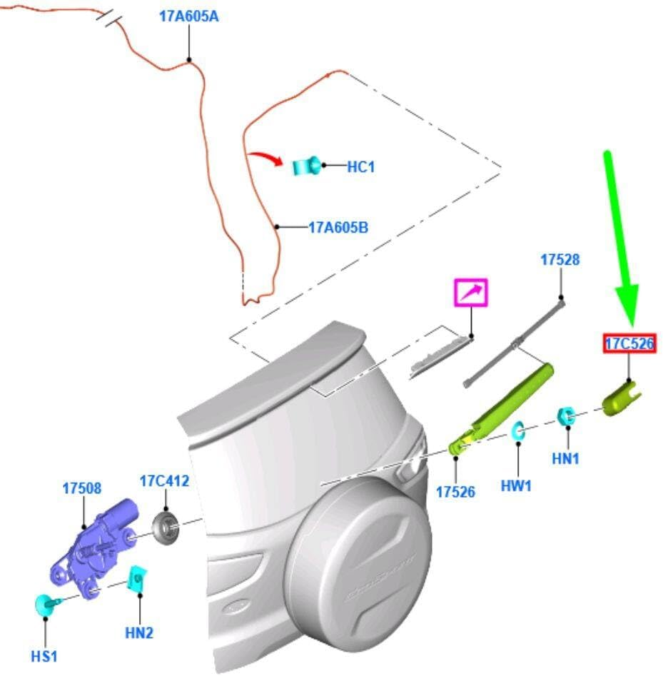 Wiper Arm Cover Replace# EB3B17A419AA AUTO-MOHITO 1Pack