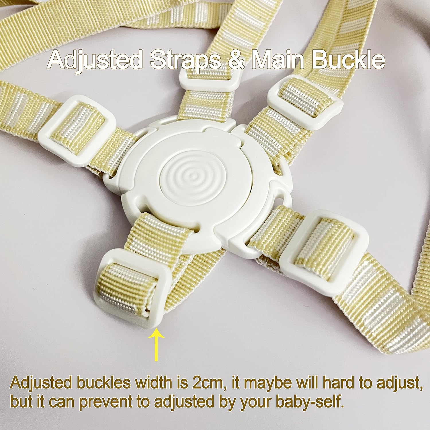 ZARPMA High Chair Straps, Universal Replacement Harness Strap Belt for Chair Compatible for Tripp Trapp Stokke Highchair (Yellow) image number 6
