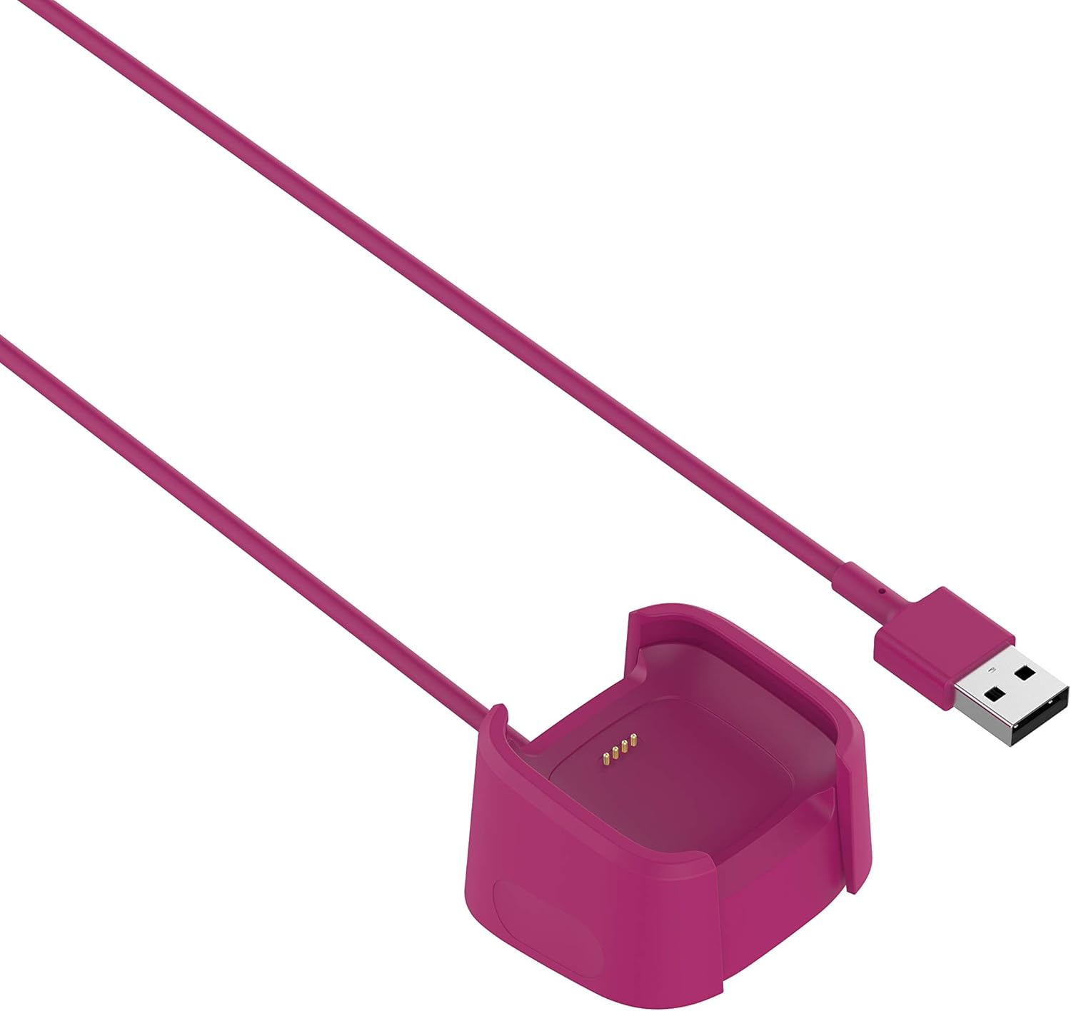 Fitturn Intended for Fitbit Versa 2 Charger Replacement USB Data Charger Dock Charging Cable Stand Intended for Versa 2 Health & Fitness Smartwatch, 3Ft Sturdy Power Cord (Purple)