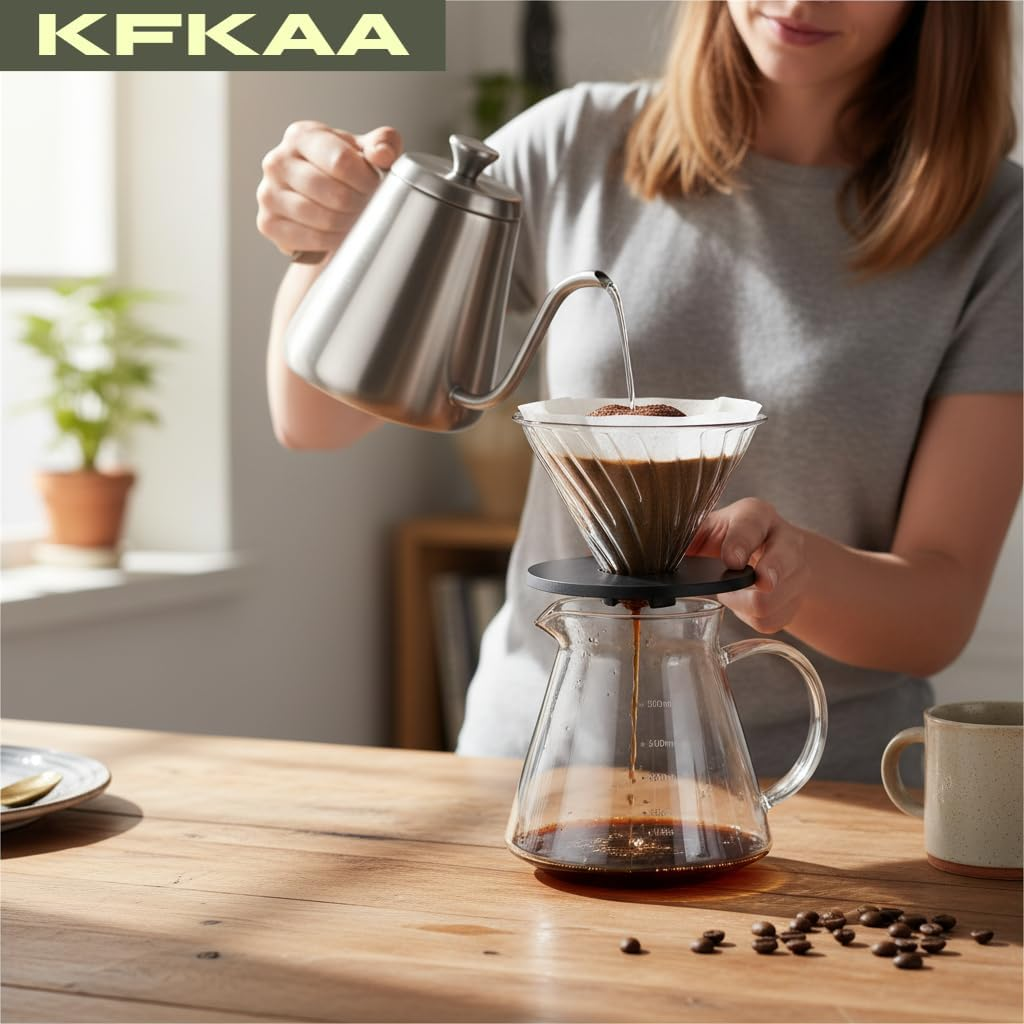 Pour over Coffee Maker 20Oz/600Ml Drip Coffee Machine for Home Cafe Office image number 1