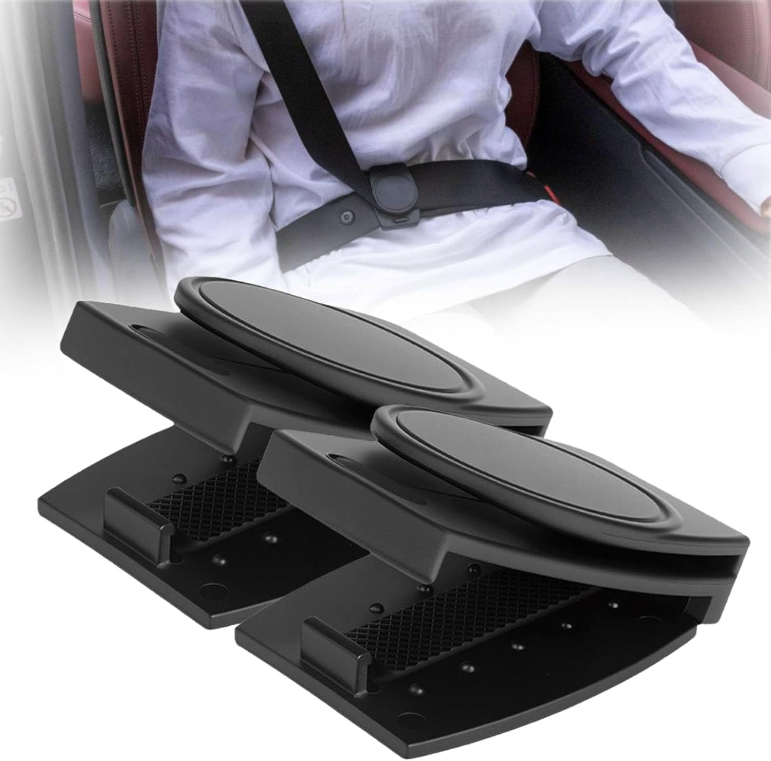 2 Pack Universal Car Seat Belt Clips, Adjustable Shoulder Strap Adjuster for Kids & Adults, Reduces Neck Irritation, Easy Install Safety Lock Clips for Vehicles, Universal Seatbelt Adjuster image number 3