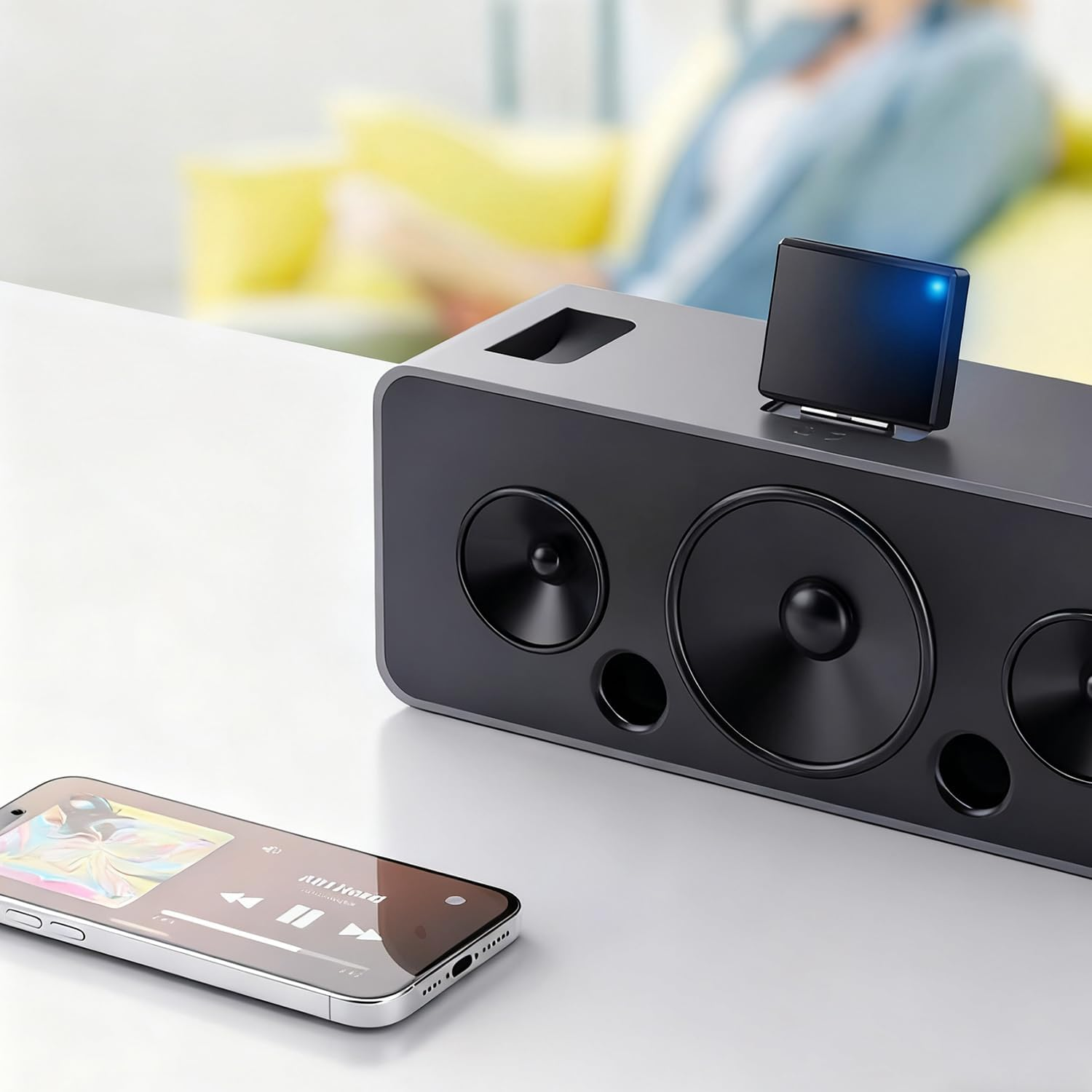 Verazquy 30 Pin Bluetooth 5.1 Adapter Receiver, Wireless Audio Receiver for Ipod Music Docking Station Hi-Fi Stereo Home Speakers Compatible with Bose Sounddock and Other 30 Pin Speakers image number 2