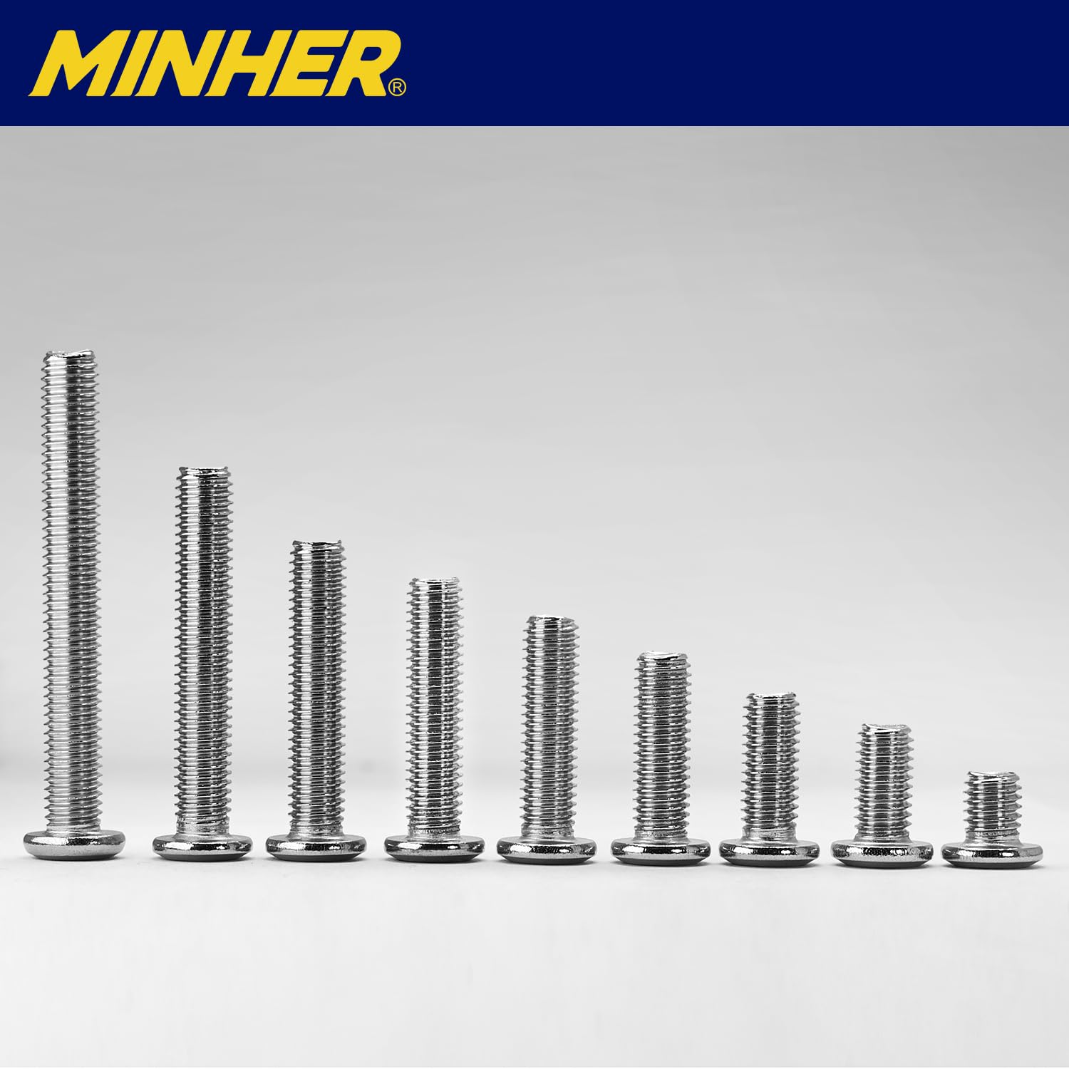 MINHER M5 X 35Mm 20Pcs Flat Head Hex Socket Cap Screws Bolts, Furniture Bolts, 304 Stainless Steel 18-8, Full Thread (With Hex Spanner) image number 6