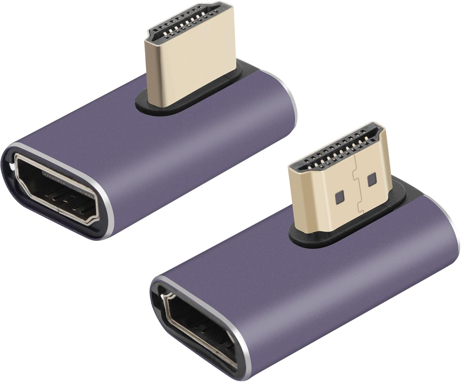 RIIEYOCA HDMI Coupler 8K, HDMI 2.1 Female to Female Connector HDMI Extension Adapter(2 Pack) (Up&Down)