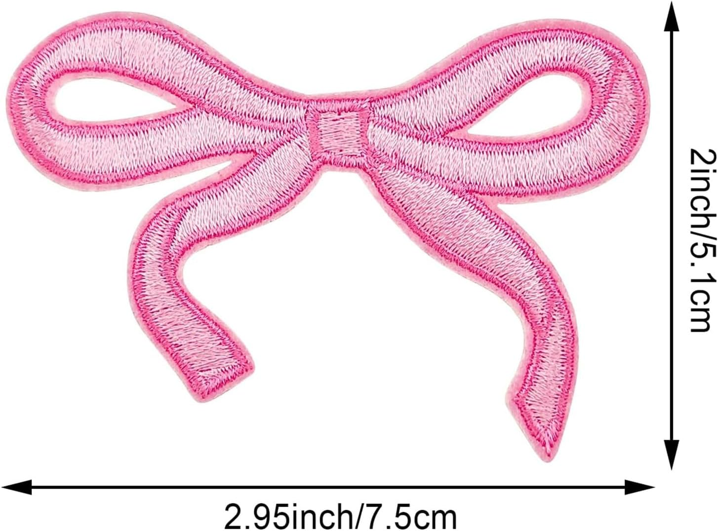 15 Pcs Pink Bow Patches, 3 X 2 Inch Embroidery Bow Iron on Patch for Clothes Iron on Bows Cute Bow Patch Sticker Embroidered Applique for DIY Sewing Jeans Shirt Hat Jackets Clothing Backpacks(Pink) image number 1