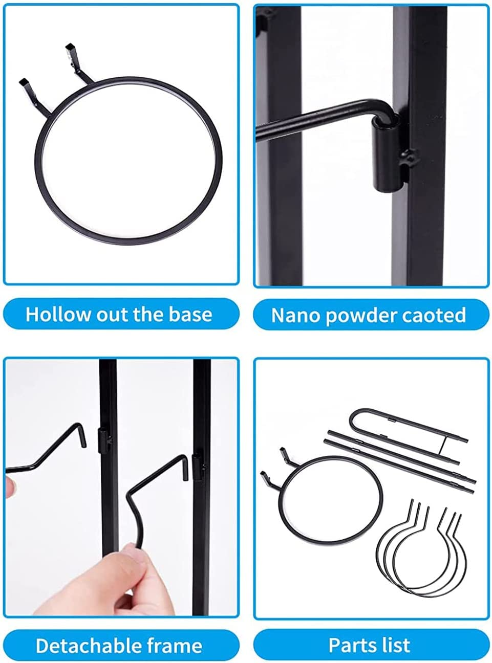 3 Tier Cube Ball Storage Holder, 1PC Space-Saving Practical Durable Creative Ball Rack Basketball Holder Shelf Metal Stand, Freestanding Garage Sports Equipment Organizer Indoor Display Stand image number 3