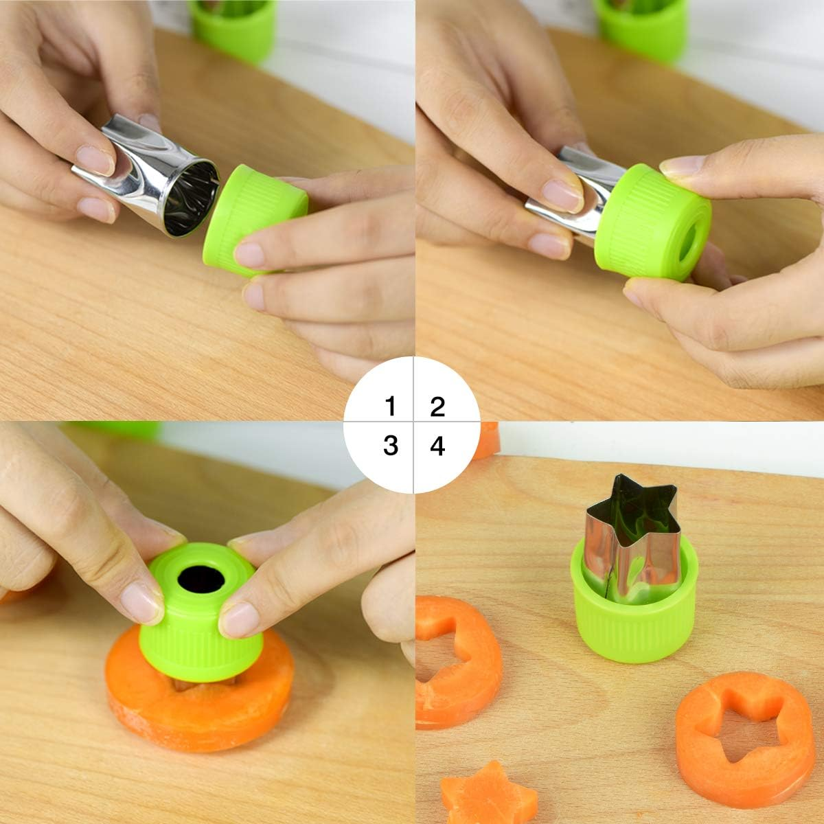 Sandwich Cutters Set for Kids, Mickey Mouse, Dinosaur, Star, Heart Shapes and Mini Vegetable Fruit Cookie Cutters Food Mold for Holiday and Party image number 4