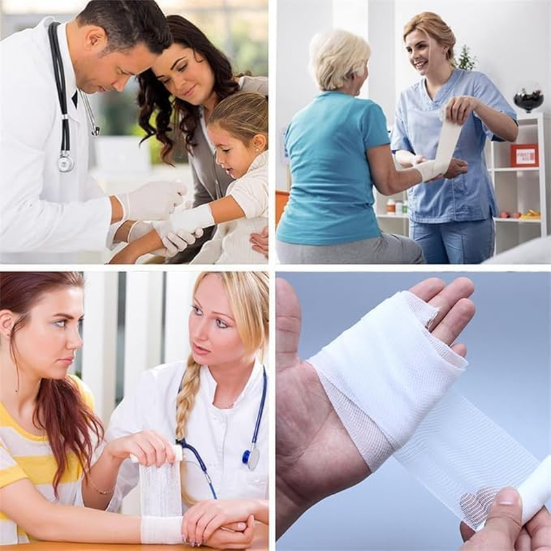 SZHENGSHAN 20 Roll Elastic Gauze Bandages, Stretch Gauze Bandage Roll, Medical Gauze Bandage, 7.5Cm X 4.5M, 20Pcs image number 5