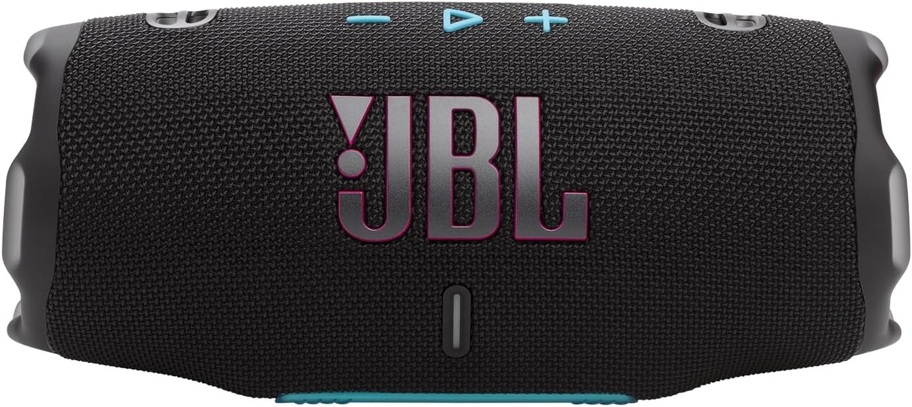 JBL Charge 6, Powerful JBL Pro Sound with AI Sound Boost, up to 28 Hours of Playtime, Multi-Speaker Connection by Auracast, Waterproof, Dustproof, and Drop-Proof, Black and Orange - Blue image number 4