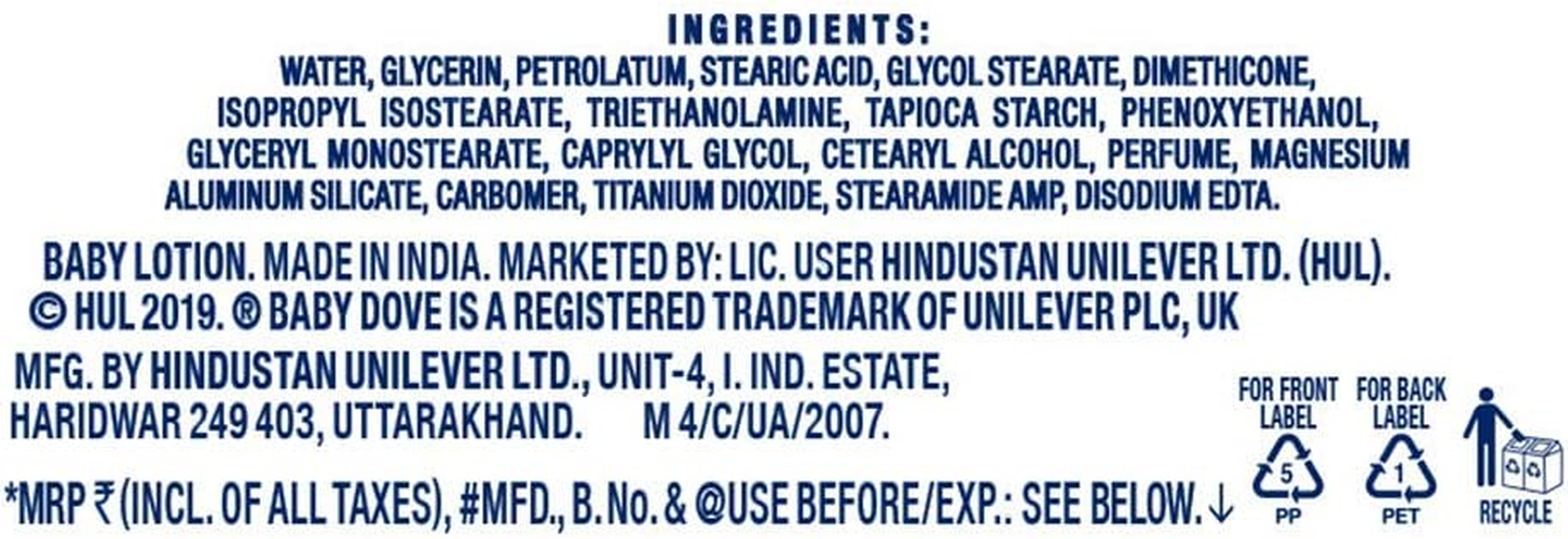 Baby Dove Rich Moisture Baby Lotion 400 Ml image number 6