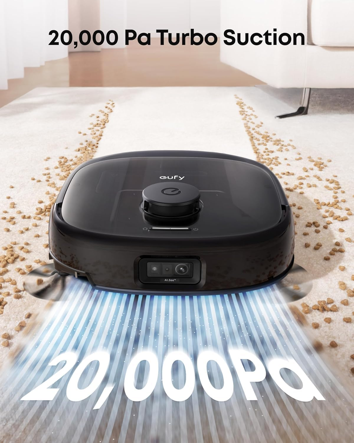 Eufy E25 Omni Robot Vacuum and Mop Combo, Hydrojet System with Roller Mop, 20,000Pa, Zero-Tangling, Edge-To-Corner Cleaning, Obstacle Avoidance, Auto Mop Washing & Drying, Self-Emptying&Refilling image number 1