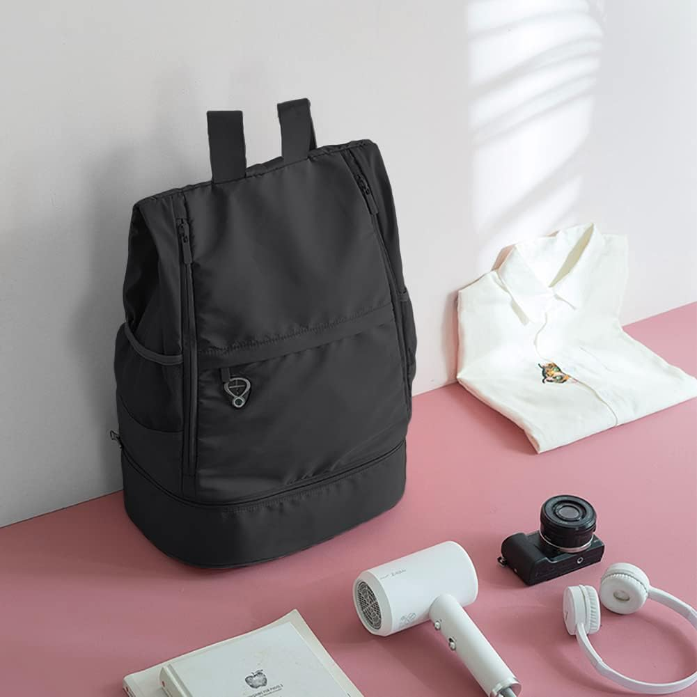 LIMHOO Gym Backpack for Women with Shoes Comparment & Wet Pocket Lighweight Travel Laptop Backpack