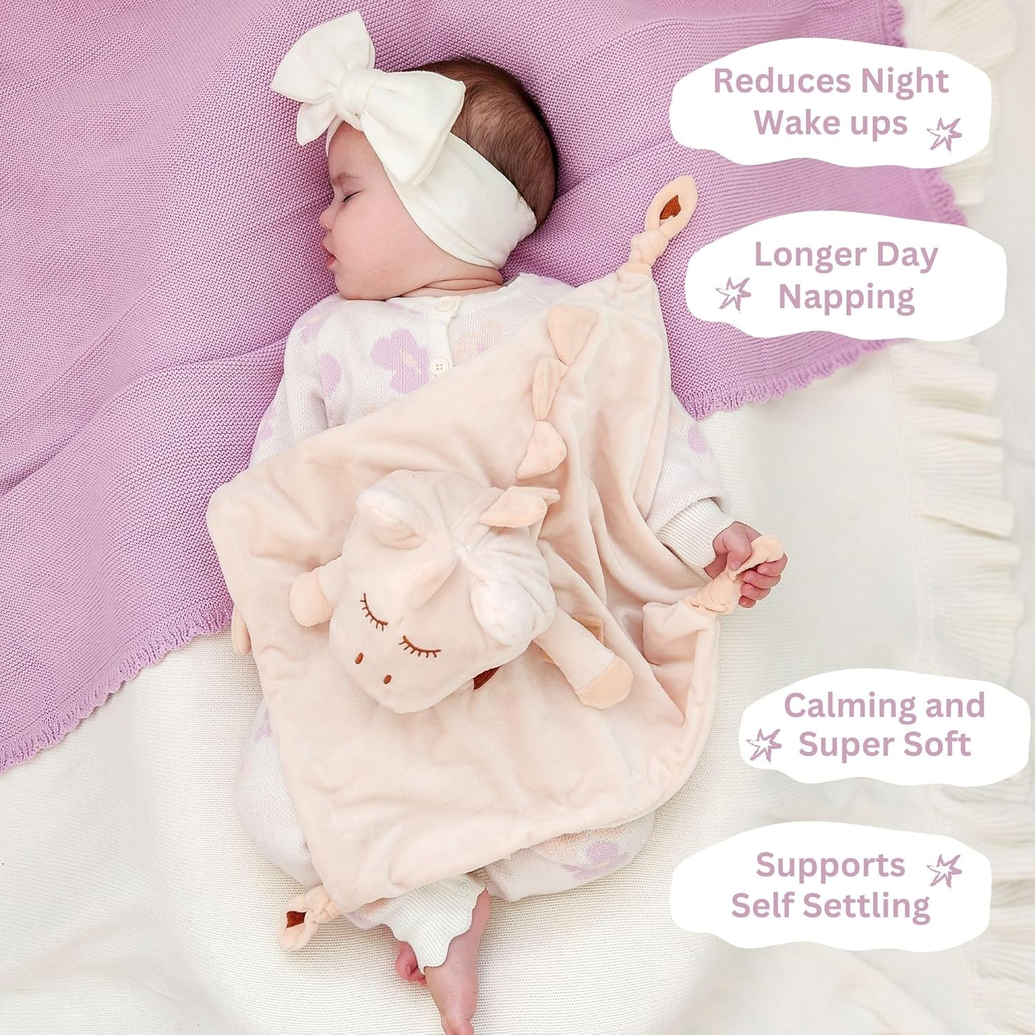 Schnorglesaurus Pink Noise & Lullaby Sleep Soother (Pearl Pink). Perfect Baby Gift. Helps to Soothes & Calms Babies and Toddlers to Sleep with Sensory Features. image number 3