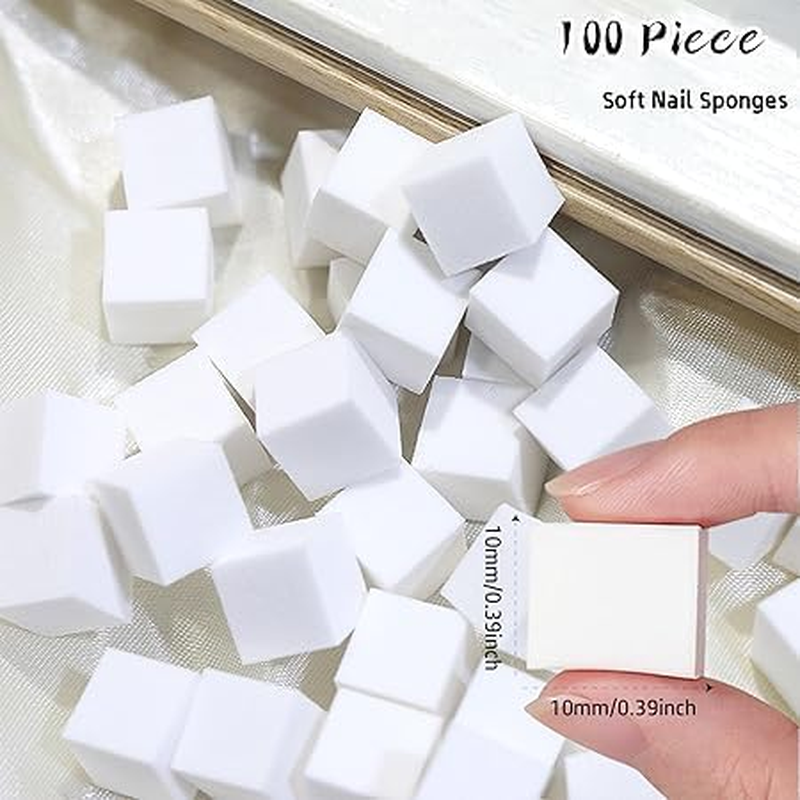 Nail Sponges,White Mini Nail Sponges,Nail Buffer Block (10MM, Count, 50) image number 5