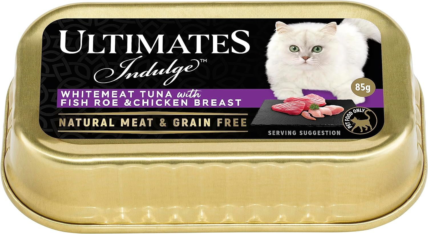 Ultimates Cat Pet Food Whitemeat Tuna with Fish Roe and Chicken Breast, Adult, 80 X 85G, 80 Piece image number 1